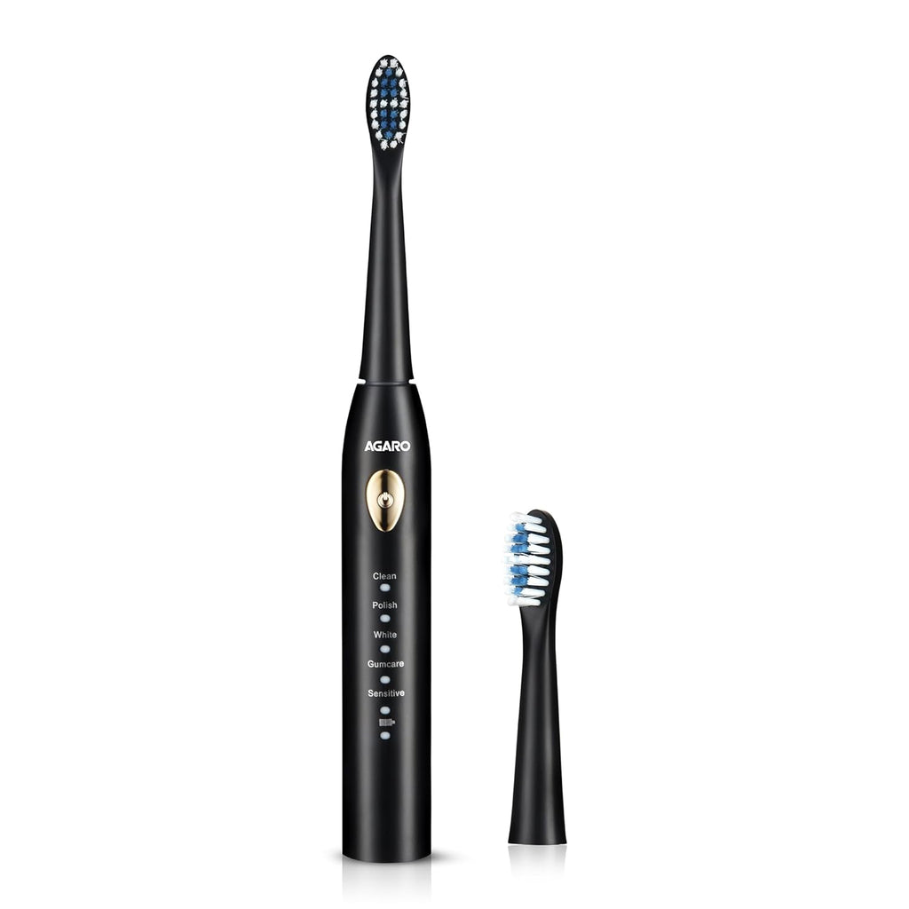 ITE Sonic Electric Tooth Brush For Adults With 5 Modes, 2 Brush Heads & Rechargeable With 4 Hours Charge Lasting Up To 25 Days, Power...