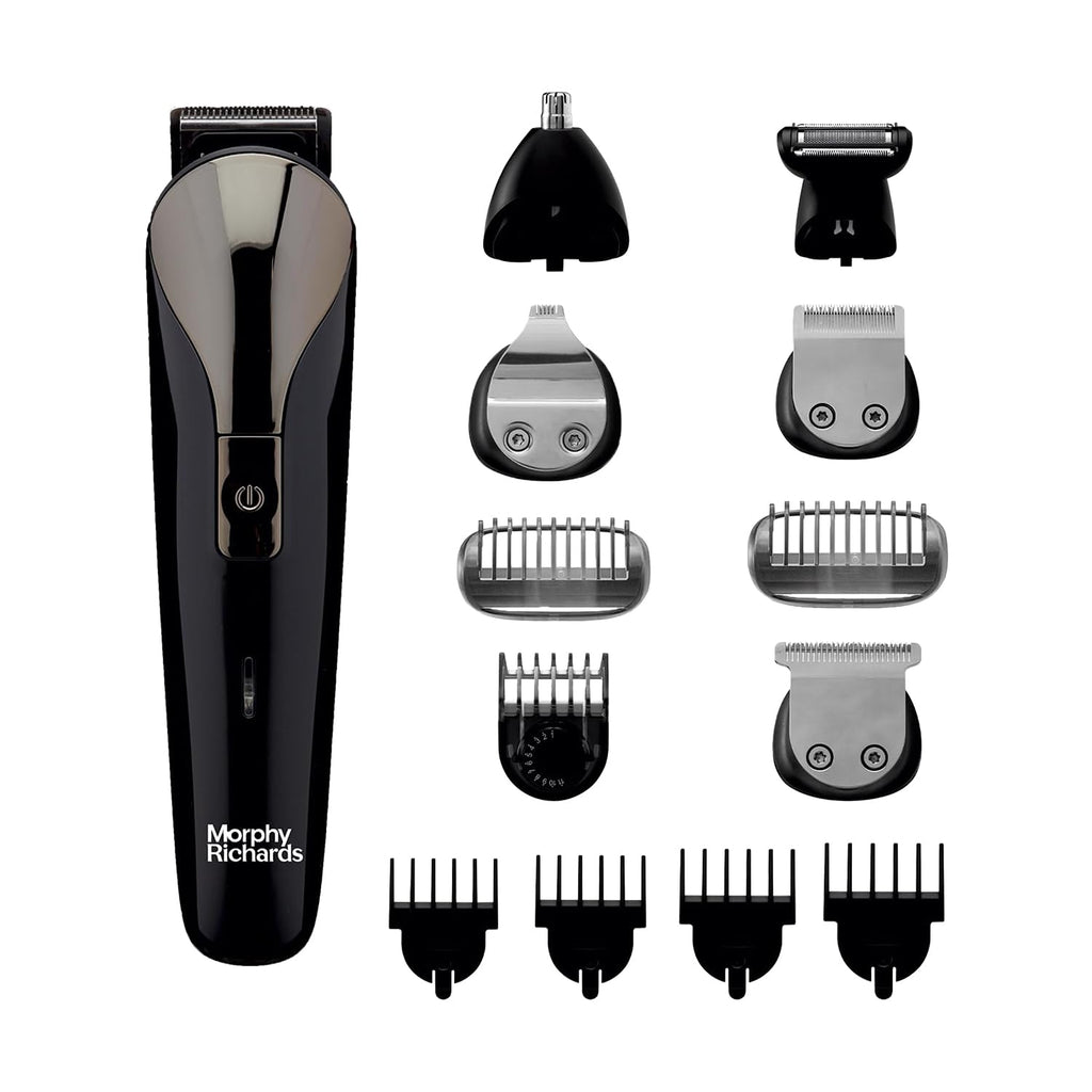 Richards Kingsman Pro 12-In-1 Grooming Kit For Men| Rechargeable All In One Men Trimmer|5 Face Nose Ear Hair Blades| Nose&Ear Trimmers| Private