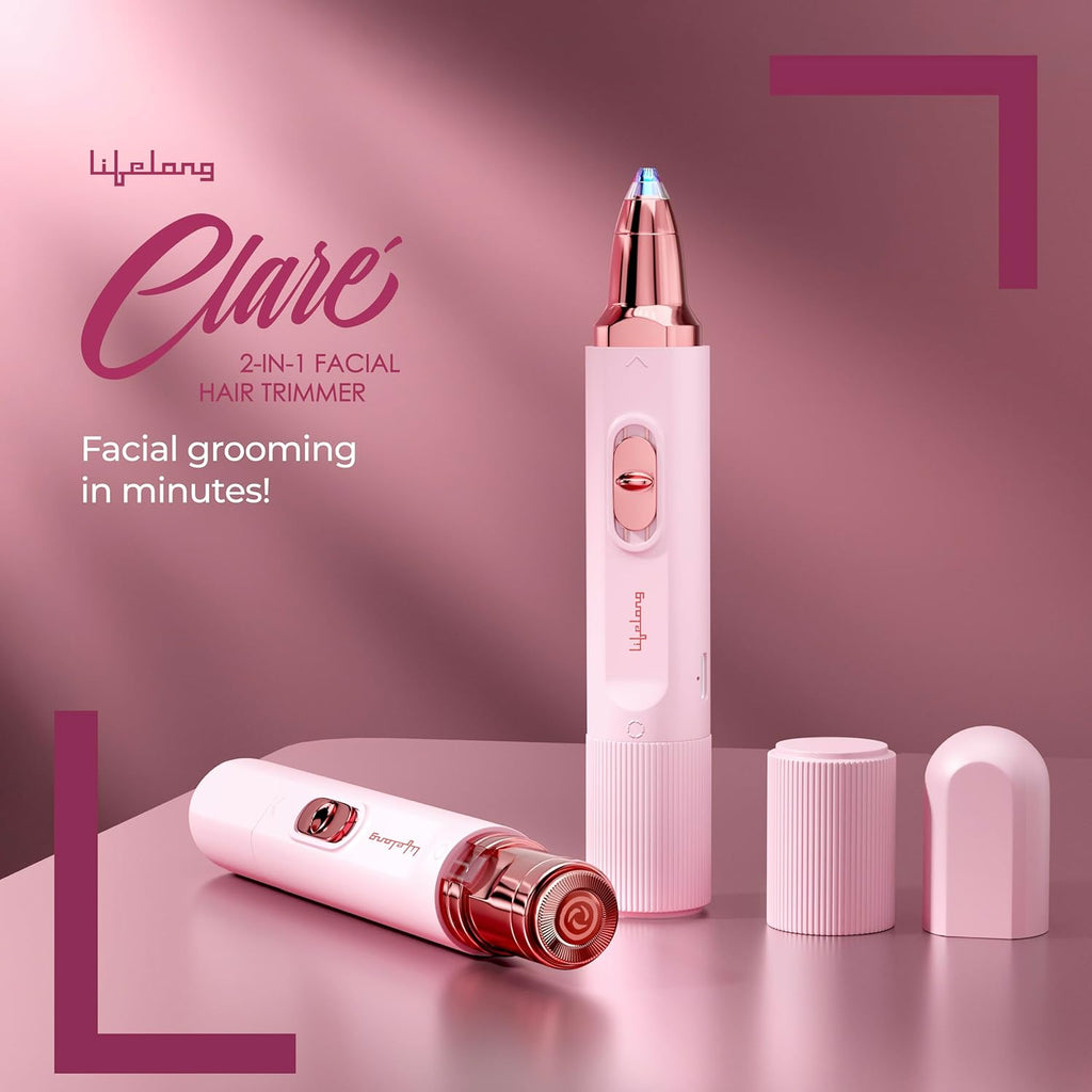 2in1 Face & Eyebrow Trimmer for Woman |Painless Portable Gentle Face Mini Hair Remover |TypeC Rechargeable