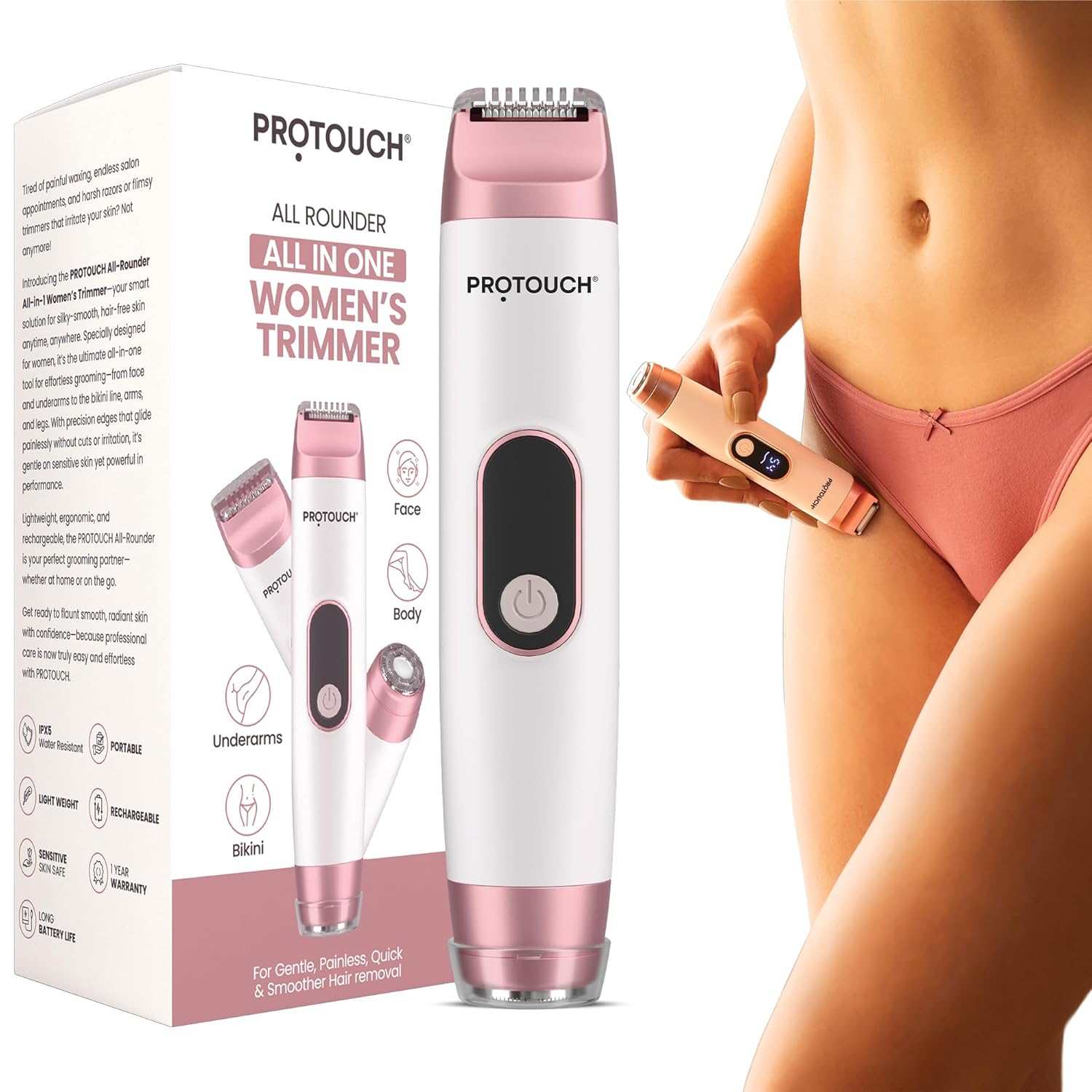 All Rounder All-in-1 Women’s Trimmer & Epilator for Face, Body, Underarms & Bikini Line | 6 MONTH WRRANTY