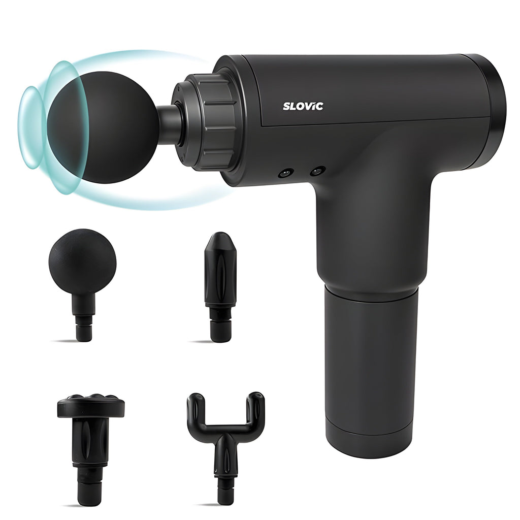 Massager Gun For Full Body Massager [4 Headsl] 6 Speed Mode Massager for Full Body Pain Relief, Muscle Relaxation of Neck, Shoulder, Back, Foot for Men & Women, Black.